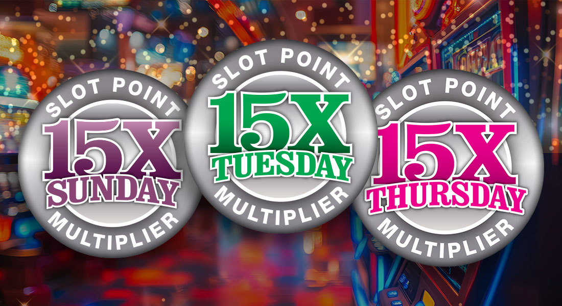 15x Slot Point Promotions at Oxford Casino Hotel